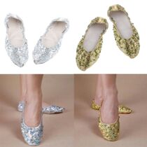 Womens PU Leather Ballet Belly Slippers Ballroom Dance Shoes