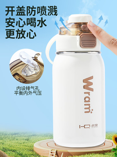 Немецкая термокружка из нержавеющей стали 316, новая портативная кружка большой емкости для мужчин, женщин и детей с трубочкой, студенческая кружка, кружка для воды.