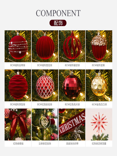 German simulated Christmas tree interior decoration ornaments 2025 new Christmas ins style decoration diy pendant package