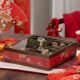 German Red Compartmentalized Fruit Box for Living Room, Home Use, Light Luxury High-End Dried Fruit Box, Chinese New Year, Housewarming, Wedding, Storage Snack Tray