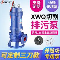 Large torque 3KW cutting sewage pump sewage sludge lift pump sludge pump DN50 cutting sewage pump