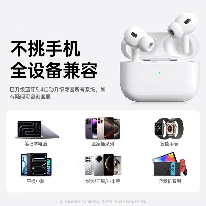 Huaqiangbei Bluetooth наушники 2026 новый оригинальный пятый поколение истинно беспроводных наушников топ с 2 высококачественными