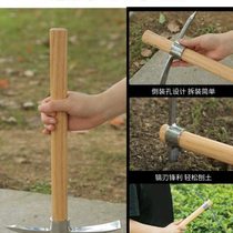 High-end engineer cross pick outdoor pickaxe with handle stainless steel head outdoor cross pick mountaineering pick