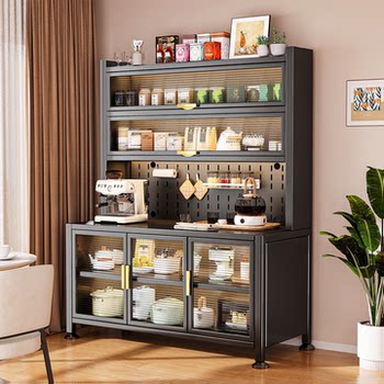 2025 new light luxury steel tea and coffee storage cabinet