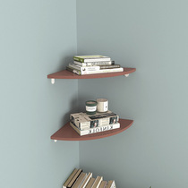Solid wood fan-shaped board corner wall wardrobe corner triangular partition wall hanging kitchen corner right-angle storage rack