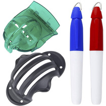 Golf Ball Liner Triple Line with 2 Marker Pen Color Blue Red