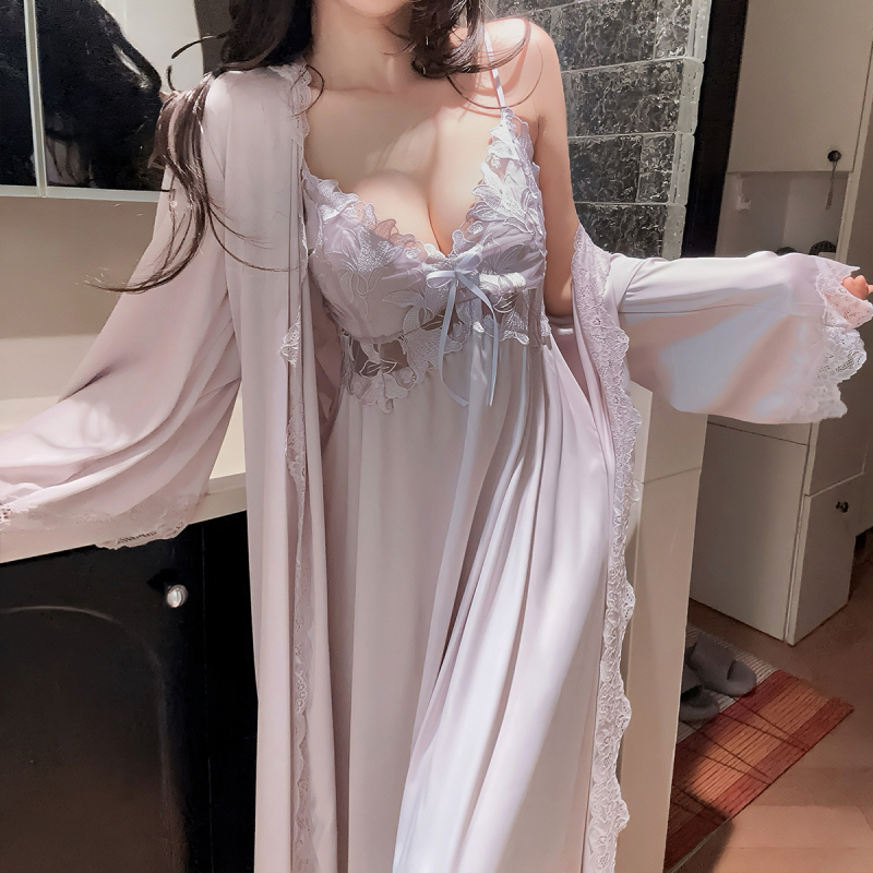 Sexy Pajamas for Women, Summer Ice Silk, High-End Feel, with Chest Pads, Women's Camisole Loungewear, Silk, 2026 New Style