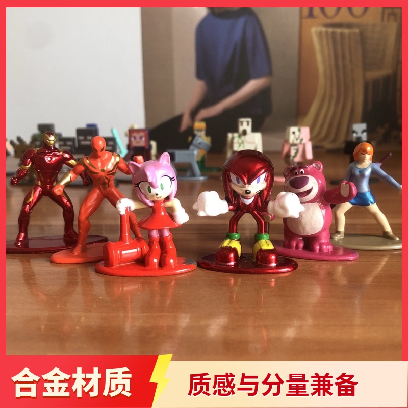 Jada Alloy Sonic Kid Super Sonic Minecraft Anime Cartoon Figure Model Ornament Toy