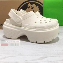 Womens Shoes Snow House Crocs Outdoor Thick-soled Beach Shoes Heightening Womens Shoes Baotou Sandals) 209347
