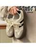 Autumn and Winter German Training Shoes for Women 2025 New Spring and Autumn Thick-Soled White Shoes Casual Sports Sneakers Flat Shoes
