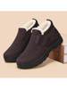 Winter Old Beijing Cotton Shoes for Men, Fleece-Lined Wool Warm Dad Shoes, Non-Slip, Wear-Resistant Walking Shoes, Comfortable and Cold-Resistant Cotton Shoes
