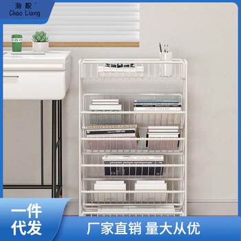 Small bookshelf beside desk, storage shelf beside desk, movable wheeled classroom gap book storage for primary school students free shipping