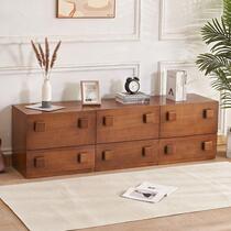 Chinese style card door cabinet combination storage cabinet multi-functional modular cabinet living room storage cabinet TV cabinet bedroom bedside cabinet