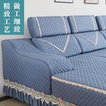Customized sofa cover fully wrapped non-slip mat cotton and linen three seats one imperial concubine Chinese style cotton and linen universally customized for all seasons
