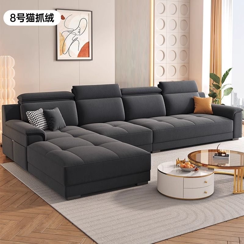 Фланелевый диван-шезлонг с комбинацией хлопка и льна из шенилла современный минималистский дом, гостиная, квартира, размер которой регулируется по высоте