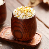 120g rice bucket measuring rice cup household solid wood measuring spoon rice bucket scale plastic measuring cup jujube wood rice spoon