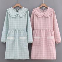 Smock womens new long-sleeved apron kitchen home cooking waterproof catering work clothes fashionable and stylish apron