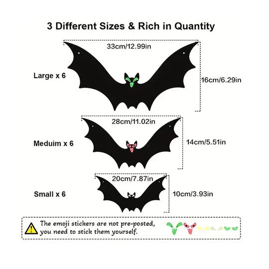 Halloween Decoration Bat Hanging Ornaments Hanging String Decorations Outdoor Courtyard Hanging Decorations Horror Scene Setup Decoration