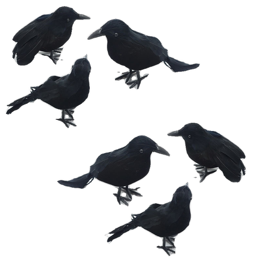 Halloween Decoration Artificial Crow Figurine Party Bar Tabletop Theme Decoration Scene Setup Photo Props