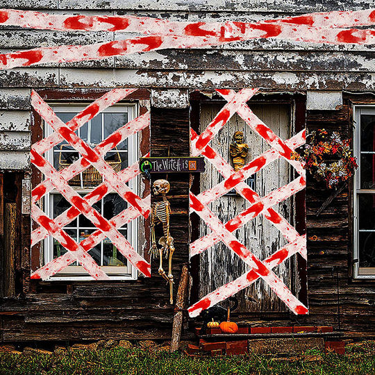 Halloween Decorative Blood Cloth Blood Bandage Warning Line Isolation Belt Haunted House Secret Room Script Killing Scene Layout Props