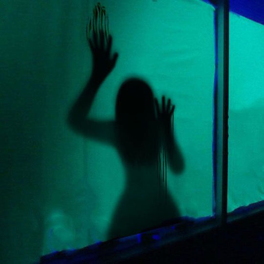 Halloween Decoration Horror Female Ghost Glass Stickers Window Glass Decals Haunted House Escape Room Bar Atmosphere Decorations