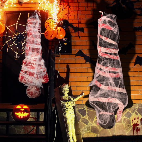 Halloween Decoration Props Blood-Stained Cloth Inflatable Horror Ornaments Outdoor Haunted House Escape Room Decoration