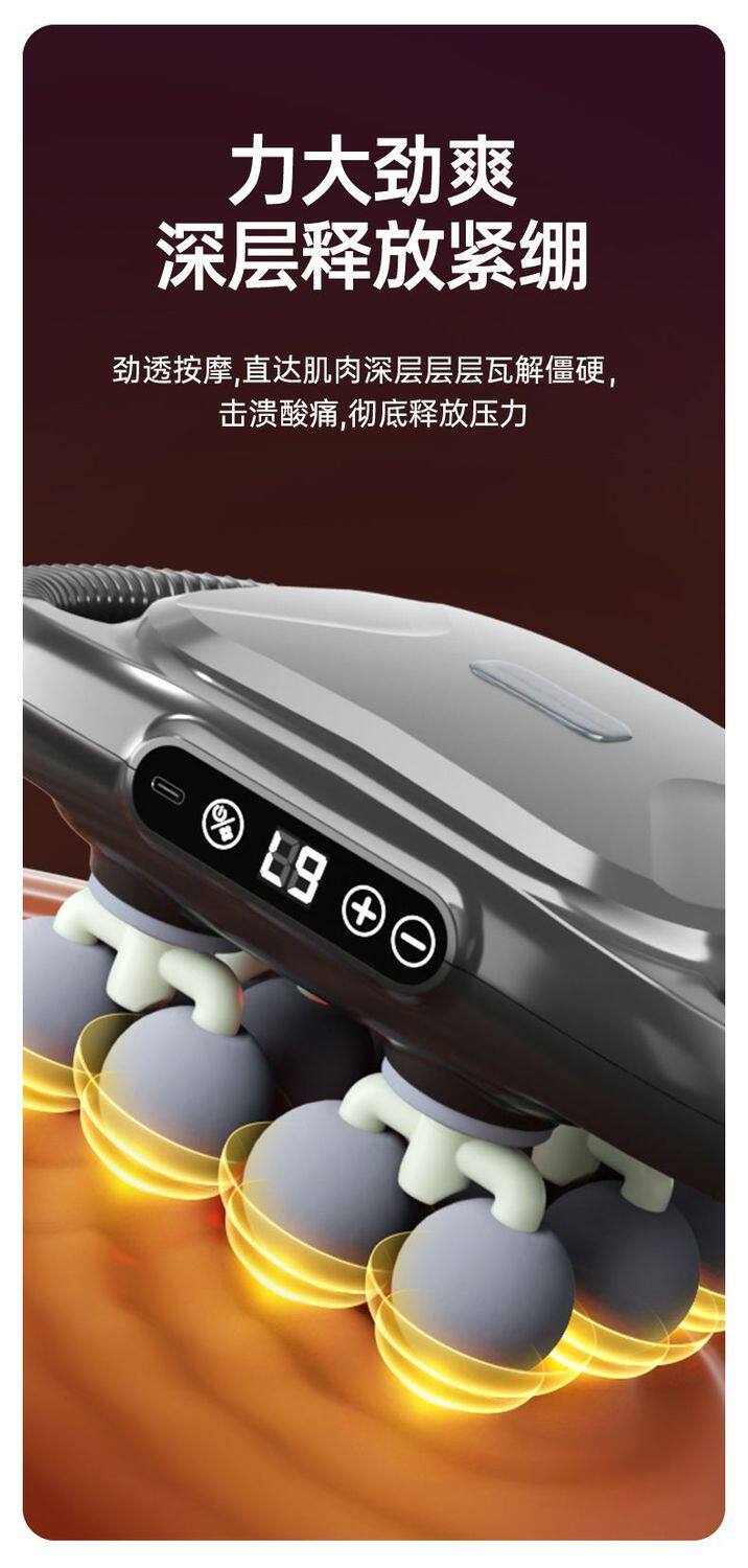Массаж пушка 荣事达筋膜枪22头大范围12头肌肉按摩器强劲颈椎腰背部多头按摩枪