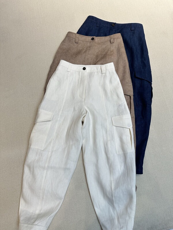 26 New Styles [Lp Forward Pants] Exclusive Store Price 1.3W+ Glossy French Yarn-Dyed Linen Old Money Workwear Trousers