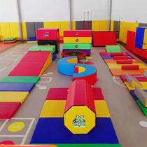 Childrens outdoor physical fitness software training equipment jumping box balance beam childrens sensory training aids parkour sports box