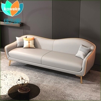 Curved Internet celebrity European-style sofa small apartment bedroom room sofa three-piece set light luxury style modern simple combination