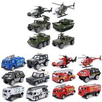 6PcsSet 187 Scale Mini Fire Fighting Truck Military Helico