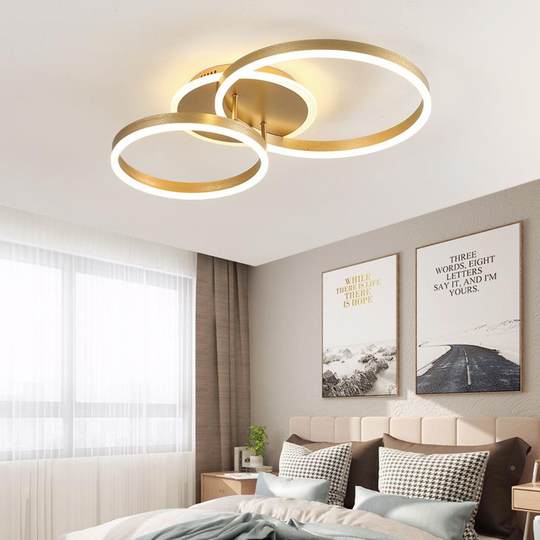 NKE北欧现代漫简约客厅灯个性创意大气家用卧圆环温馨浪室le顶d吸