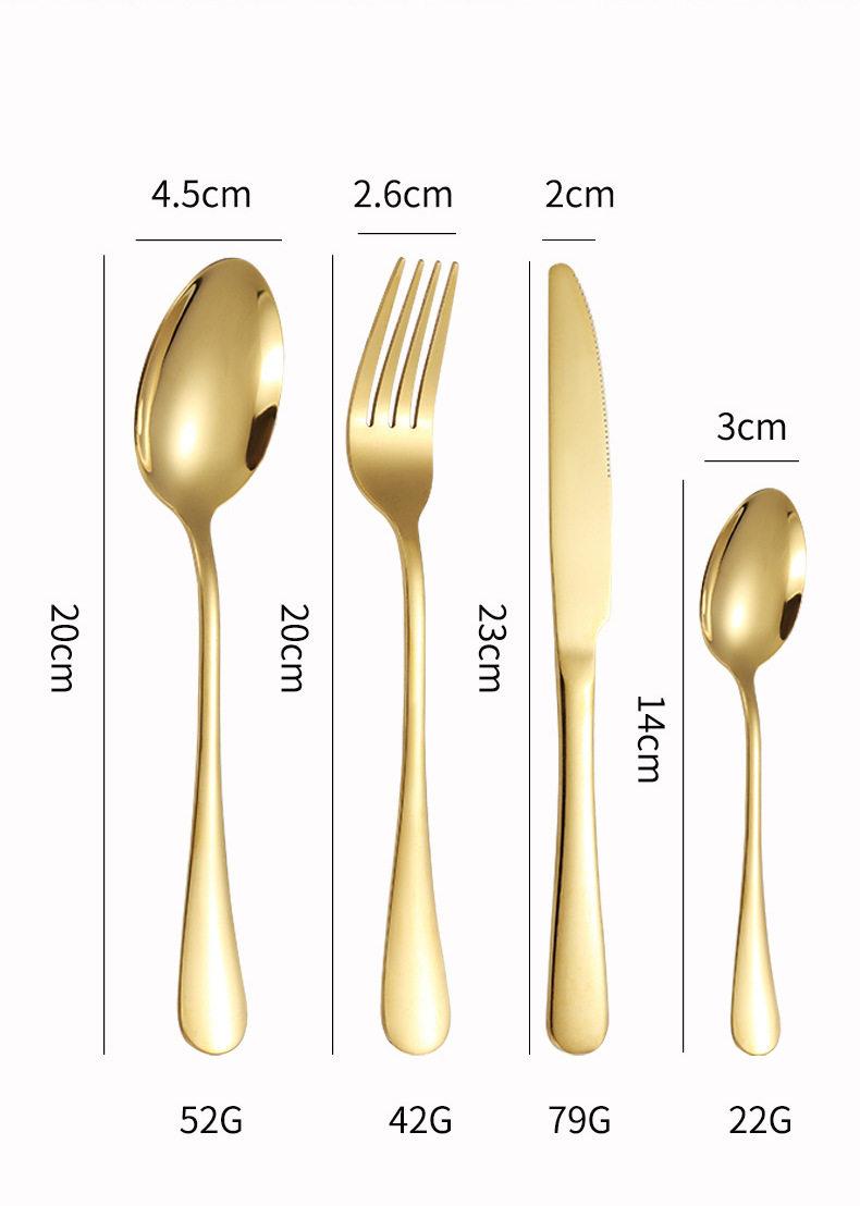 24-Piece Stainless Steel Flatware Set: Rust-Resistant - Taobao product photo 8