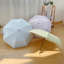 Cream Matcha Color ~ Automatic Umbrella for Women Foldable Sunshade Umbrella Rain or Shine Anti-UV Too
