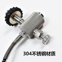 304 stainless steel large to small charging connector positive pressure air respirator accessories gas cylinder charging connector