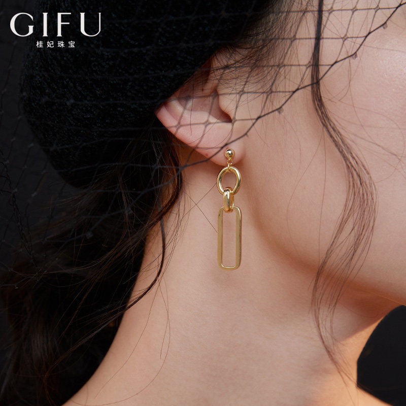 Sterling silver stud earrings for women French high quality high sense retro geometric drop earrings earrings 202021 new trend