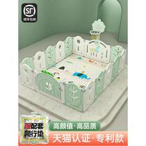 Childrens folding playpen baby indoor home park baby toddler safety guardrail fence crawling mat