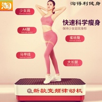 Taodelis new intelligent vertical rhythm machine body shaping machine fat removal machine shaking machine home beautiful treadmill 110V US standard