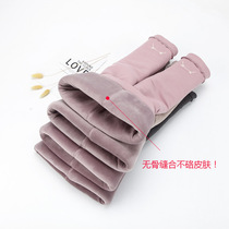Girls three-layer thickened cotton trousers for winter childrens velvet thickened leggings worn outside a pair of winter trousers for baby girls