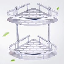 No punching hole punching space aluminum three-layer tripod 1 2 triangle bathroom rack bathroom shelf