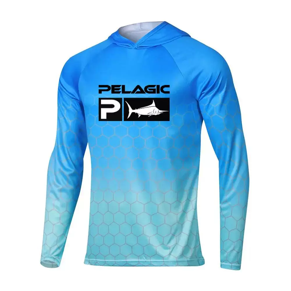 [Pelagic Fishing Shirt Hooded Large Size Uv Protection Man Ou]