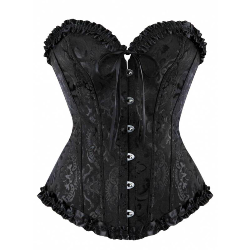 Plus Size Court-Style Lace-Up Bustier Shapewear for Women, Vintage Corset Waist Cincher, Strapless Lingerie
