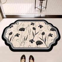 Special-shaped new Chinese style bathroom door absorbent floor mat anti-slip foot mat soft diatom mud bathroom high-end mat
