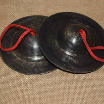 12 15 17 Handmade bronze black cymbals imitation ancient black cymbals Beijing cymbals small cap cymbals jingling hairpins ritual instruments hafnium