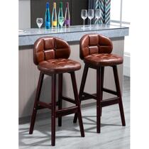 现简约家用椅实木代酒桌椅子吧高脚高凳子吧椅凳轻奢吧凳台吧椅