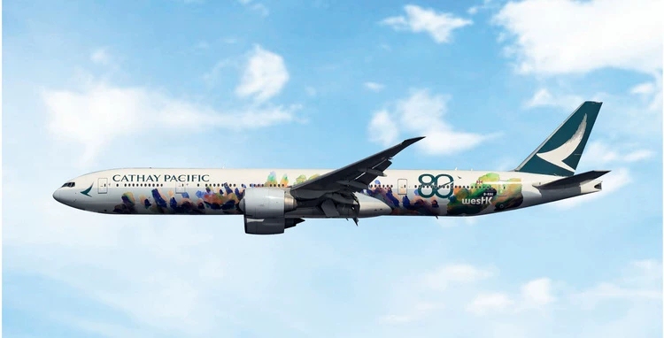 Phoenix 04698 Hong Kong Cathay Pacific 1:400 Alloy B777-300Er B-Kqu 80Th Anniversary