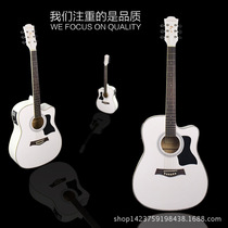 Electric box guitar 41-inch basswood notch acoustic guitar practice guitar folk guitar adult student matte factory sale