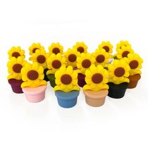 10pcs Silicone Beads Stereoscopic Flowerpot Teether Beads Fo
