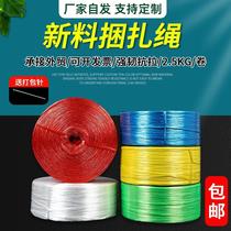 Spot 2-6CM wide color new material strapping rope 5 catties PP plastic rope cargo strapping sealing rope