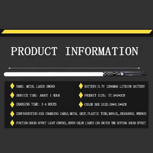 Металлическая рукоятка света сабля Fx тяжелый дуэльный световой меч
